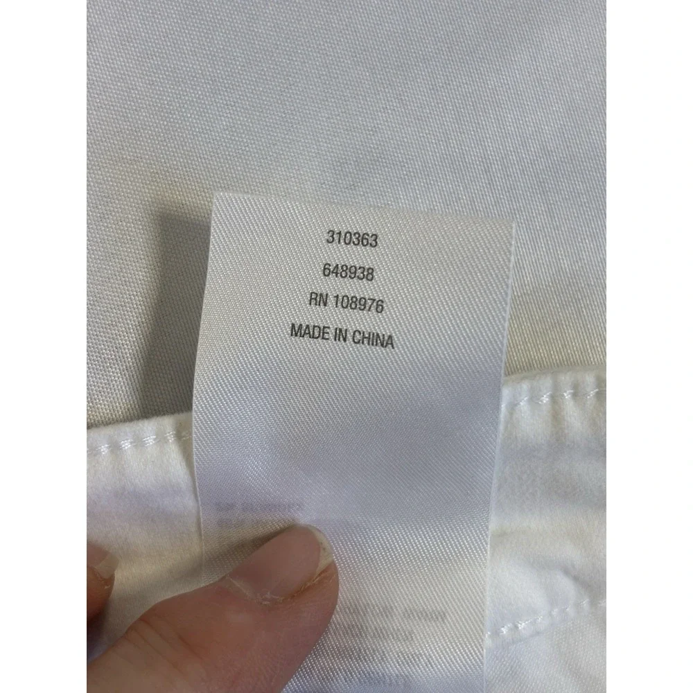 Motto Women's 22W White Soft Cropped Capri Pants Tie Hem Cottagecore Coastal